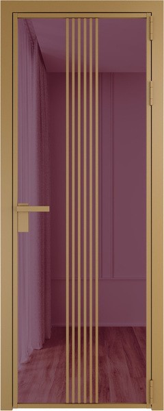 Алюминиевая дверь Profil Doors 18 AG Золото Фиолетовый Шпион