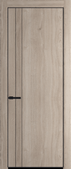 Межкомнатная дверь Profil Doors 12 NA Черный матовый RAL9005 Дуб Сонома
