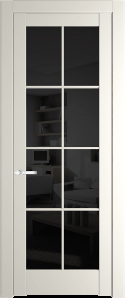 Межкомнатная дверь Profil Doors 4.1.2 (p.8) Перламутр белый Черное тонированное
