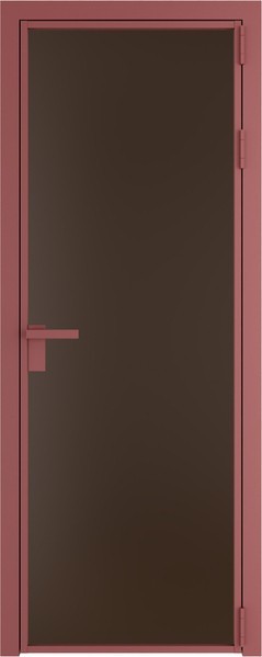 Алюминиевая дверь Profil Doors 1 AG Красный антрацит Монохром шоколад