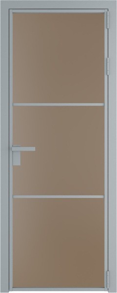 Алюминиевая дверь Profil Doors 13 AG Серебро Монохром капучино
