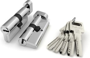 Цилиндровый Fuaro (Фуаро) механизм (R602) R6002Knob68(26+10+32) CP хром 5Key с вертушкой