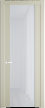 Межкомнатная дверь Profil Doors 1.13 P Белый триплекс Перламутр белый