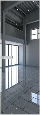 Алюминиевая дверь Profil Doors 1AGN Вайт Зеркало