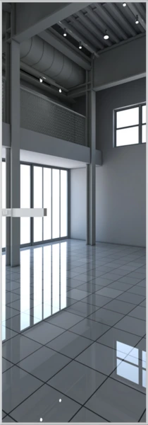 Алюминиевая дверь Profil Doors 1AGN Вайт Зеркало