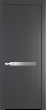 Межкомнатная дверь Profil Doors 1.4 P Lacobel Серебряный лак Графит (Pantone 425С)