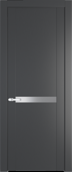 Межкомнатная дверь Profil Doors 1.4 P Lacobel Серебряный лак Графит (Pantone 425С)