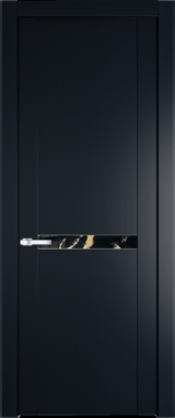 Межкомнатная дверь Profil Doors 1.4 P Нефи черный узор золото Нэви Блу (RAL 7016)