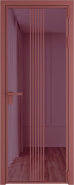 Алюминиевая дверь Profil Doors 18 AG Красный антрацит Фиолетовый Шпион