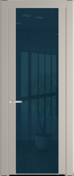 Межкомнатная дверь Profil Doors 1.7 P Зеркало Blue Смоки (RAL 870-02)
