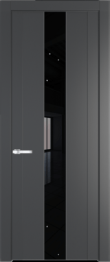 Межкомнатная дверь Profil Doors 1.9 P Черный лак Графит (Pantone 425С)