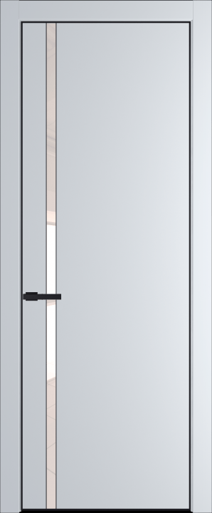 21PA Черный матовый RAL9005 стекло Lacobel Перламутровый лак