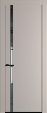 Межкомнатная дверь Profil Doors 21 PA Черный матовый RAL9005 Зеркало Сэнд
