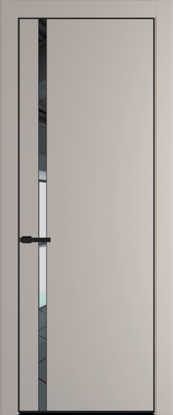 Межкомнатная дверь Profil Doors 21 PA Черный матовый RAL9005 Зеркало Сэнд