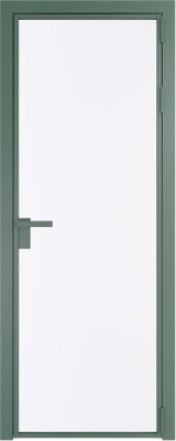 Алюминиевая дверь Profil Doors 1 AG Зеленый воск Монохром белый просветленный