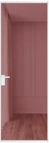 Алюминиевая дверь Profil Doors 1AT Вайт Розовое шпион