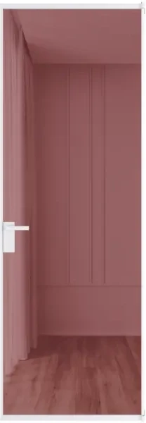 Алюминиевая дверь Profil Doors 1AT Вайт Розовое шпион