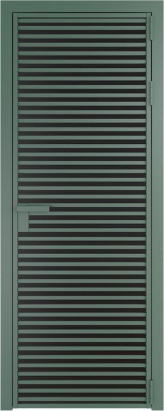 Алюминиевая дверь Profil Doors 12 AG Зеленый воск Монохром черный