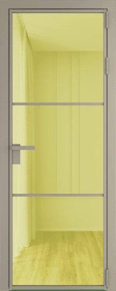 Алюминиевая дверь Profil Doors 13 AG Никель матовый Золотое шпион