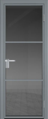 Алюминиевая дверь Profil Doors 13 AG Серебро Тонированное