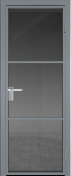 Алюминиевая дверь Profil Doors 13 AG Серебро Тонированное