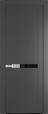 Межкомнатная дверь Profil Doors 1.4 P Lacobel Черный лак Графит (Pantone 425С)