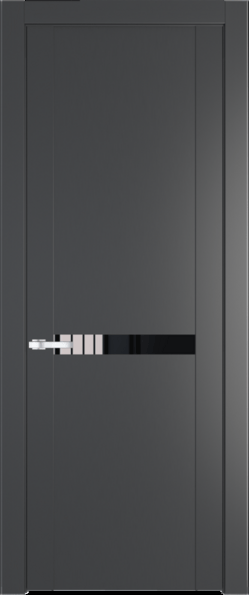 Межкомнатная дверь Profil Doors 1.4 P Lacobel Черный лак Графит (Pantone 425С)