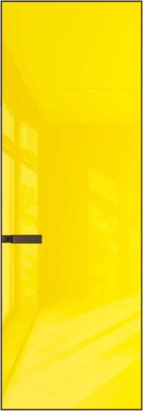 Алюминиевая дверь Profil Doors 1AGN ГЛЯНЕЦ Деорэ Светло-желтый лак
