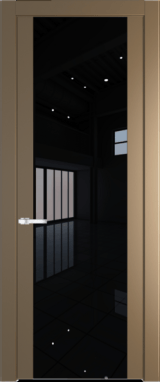 Межкомнатная дверь Profil Doors 1.7 P Lacobel Черный лак Перламутр золото