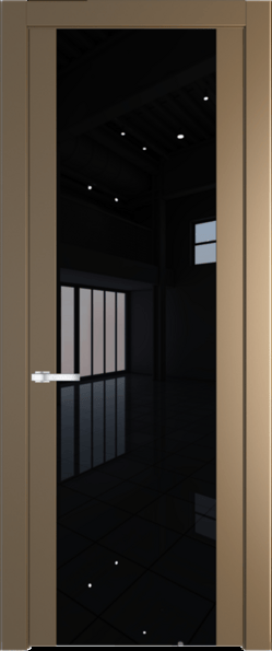 Межкомнатная дверь Profil Doors 1.7 P Lacobel Черный лак Перламутр золото