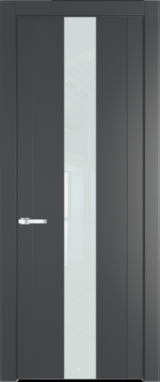 Межкомнатная дверь Profil Doors 1.9 P Белый лак Графит (Pantone 425С)