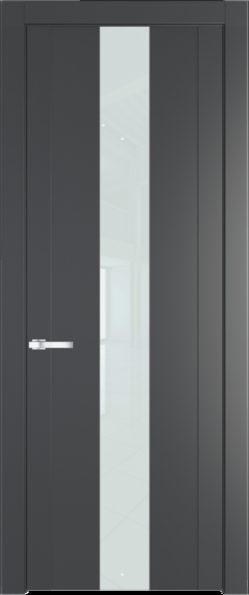 Межкомнатная дверь Profil Doors 1.9 P Белый лак Графит (Pantone 425С)