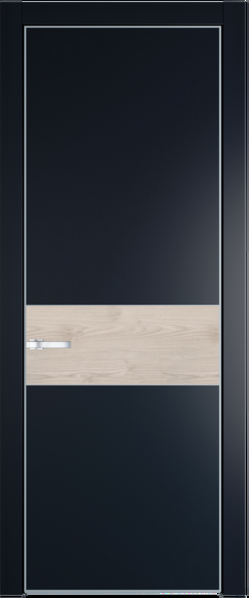 Межкомнатная дверь Profil Doors 17 PE Lacobel Серебряный лак Сэнд Серебро Каштан светлый