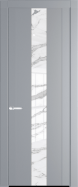 Межкомнатная дверь Profil Doors 1.9 P Нефи белый узор серебро Смоки (RAL 870-02)