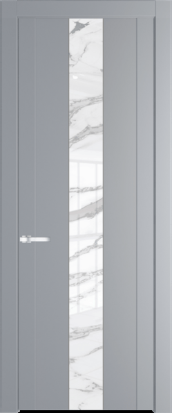 Межкомнатная дверь Profil Doors 1.9 P Нефи белый узор серебро Смоки (RAL 870-02)
