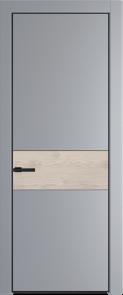 Межкомнатная дверь Profil Doors 17 PE Лак классик Смоки (RAL 870-02) Черный матовый RAL9005 Каштан светлый