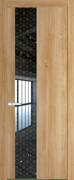 Межкомнатная дверь Profil Doors 19 NW Лоран узор золото Дуб Карамель