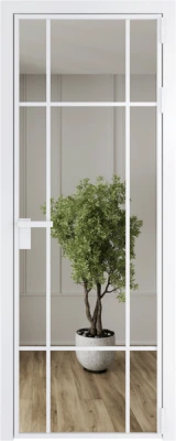 Алюминиевая дверь Profil Doors 8 AG Вайт Зеркало