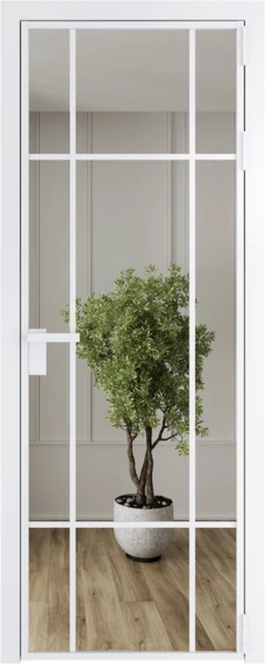 Алюминиевая дверь Profil Doors 8 AG Вайт Зеркало