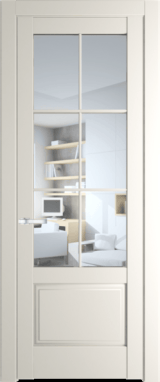 Межкомнатная дверь Profil Doors 4.2.2 (p.6) Перламутр белый Прозрачное