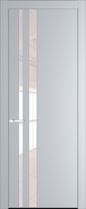20PE Лайт Грей (RAL 870-01) стекло Lacobel Перламутровый лак