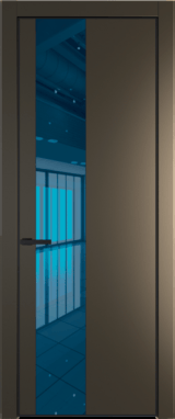 Межкомнатная дверь Profil Doors Orange 19 PE.O Зеркало Blue Сэнд Черный матовый RAL9005