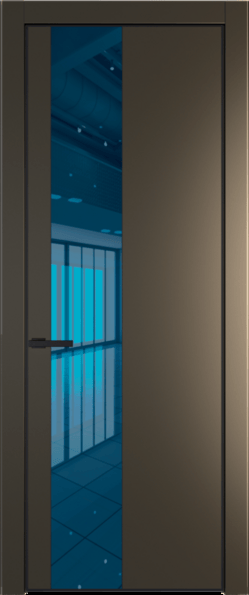 Межкомнатная дверь Profil Doors Orange 19 PE.O Зеркало Blue Сэнд Черный матовый RAL9005