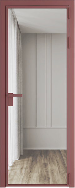 Алюминиевая дверь Profil Doors 1 AG Красный антрацит Прозрачное