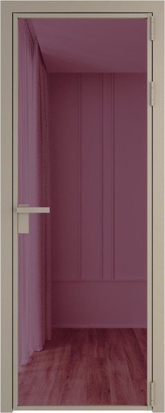 Алюминиевая дверь Profil Doors 1 AG Никель матовый Фиолетовое шпион