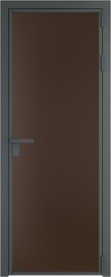 Алюминиевая дверь Profil Doors 1 AG Серая ночь Монохром шоколад