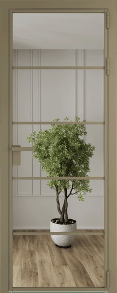 Алюминиевая дверь Profil Doors 14 AG Шампань Зеркало