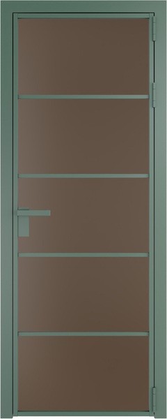 Алюминиевая дверь Profil Doors 14 AG Зеленый воск Монохром гляссе