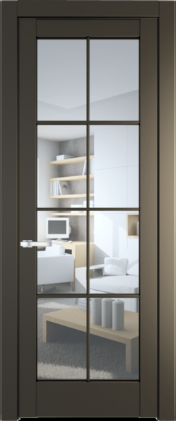 Межкомнатная дверь Profil Doors 4.1.2 (p.8) Перламутр бронза Прозрачное