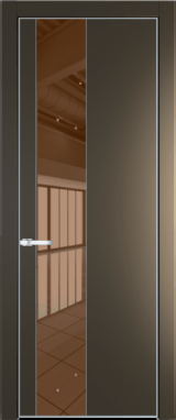 Межкомнатная дверь Profil Doors Orange 19 PE.O Зеркало Bronza Сэнд Серебро